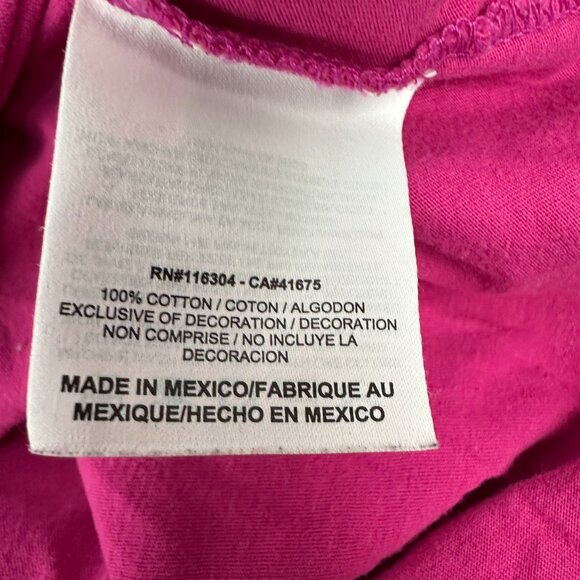 Converse Classic Fit Size XL Pink T-Shirt With Black Sneaker Graphic - Picture 5 of 6